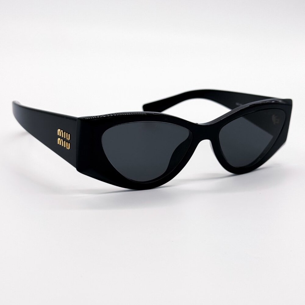 NEW MIU MIU MU06YS 1AB5S0 WOMEN SUNGLASSES SMU 06Y 1AB5S0 BLACK EYEWEAR